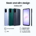 ضخامت بسیار باریک ۷.۶ میلی‌متری گوشی Galaxy A07